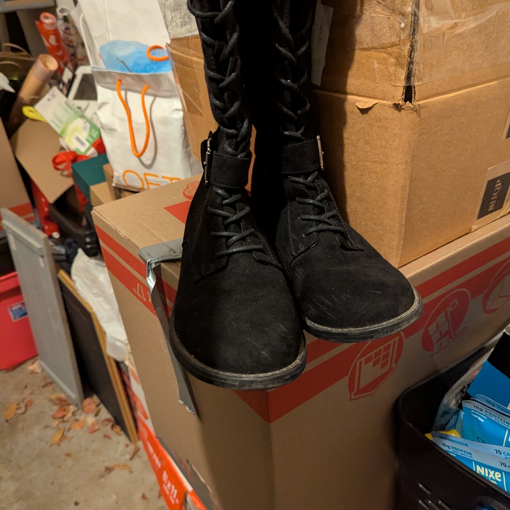 Torrid Black Lace-Up Boots